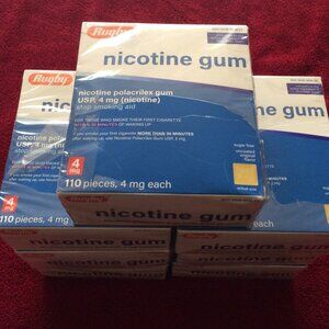 Rugby Nicotine Gum 4 mg Uncoated Original 770 Pieces (7 Boxes) EXP 06/2028